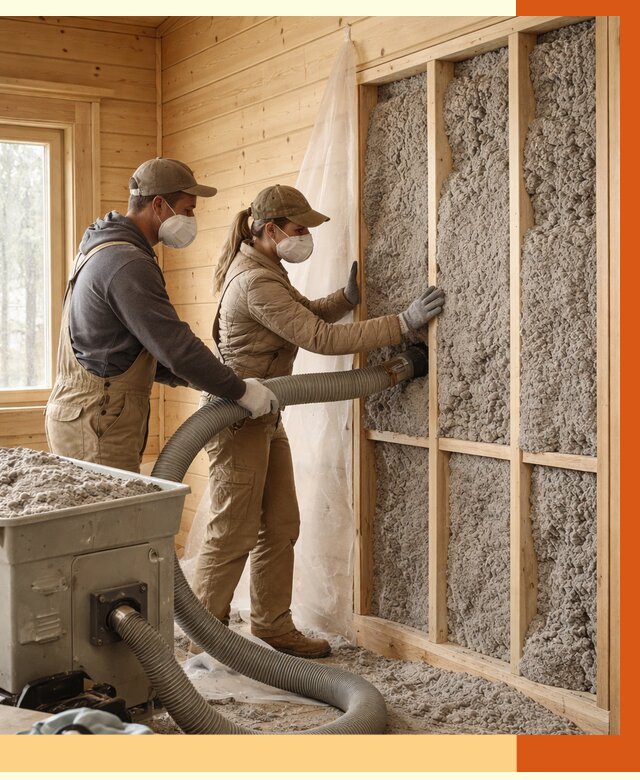 Утепление дачного дома эковатой в Кунгуре от 1487 руб./м2 — комплексно, ТепломастерКнг