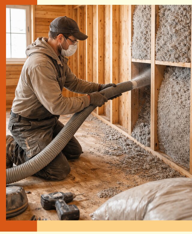 Утепление дачного дома эковатой в Кунгуре — быстро и надёжно