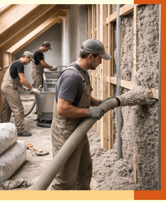 Утепление таунхауса эковатой в Кунгуре от 2256 руб./м² — монтаж и задувка | ТепломастерКнг