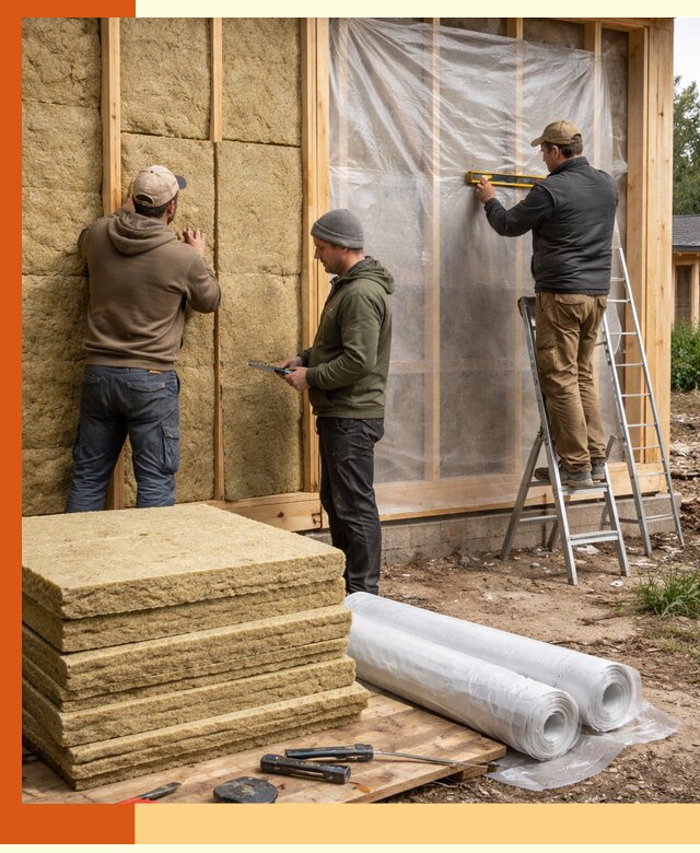 Утепление каркасного дома в Кунгуре под ключ с гарантией качества