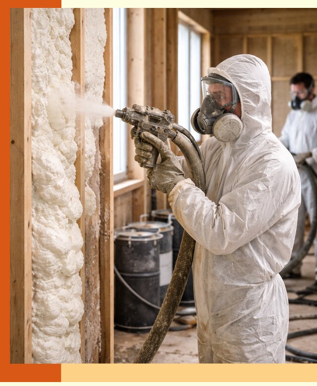 Утепление каркасного дома пенополиуретаном в Кунгуре