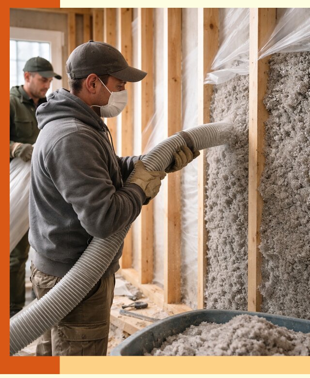 Утепление каркасного дома эковатой в Кунгуре — качественно и надолго