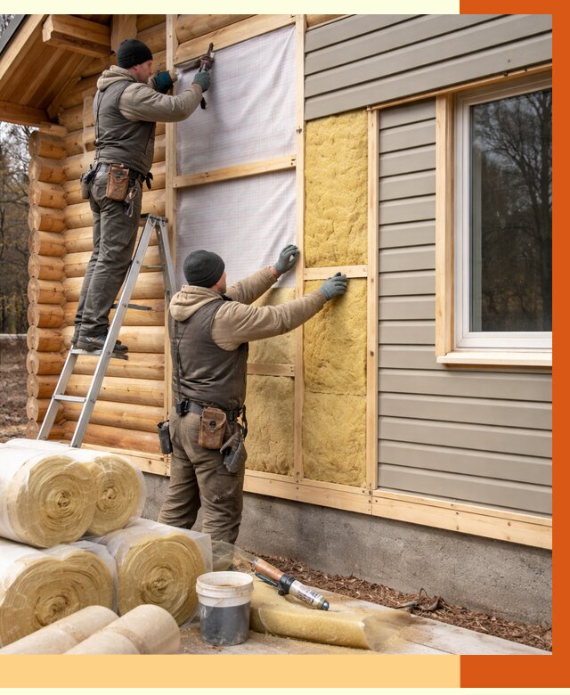 Утепление деревянного дома в Кунгуре от 6359 руб./м2 — заказать работы | ТепломастерКнг