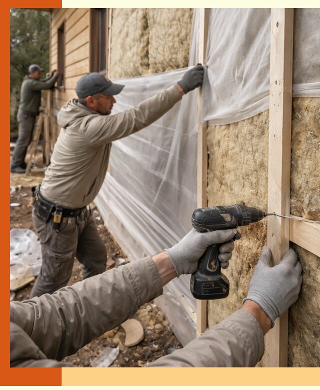 Утепление дома из бруса в Кунгуре качественно и долговечно