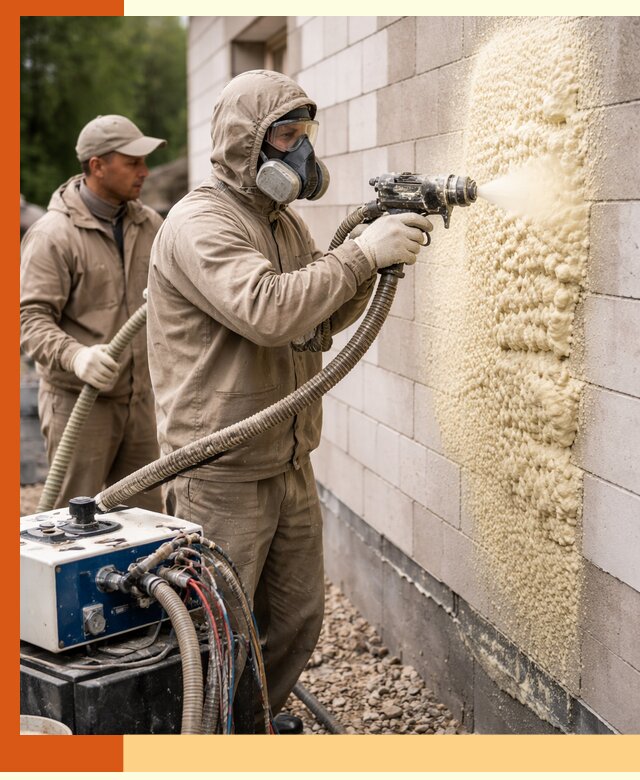 Утепление дома из газобетона ППУ в Кунгуре — надежная теплоизоляция