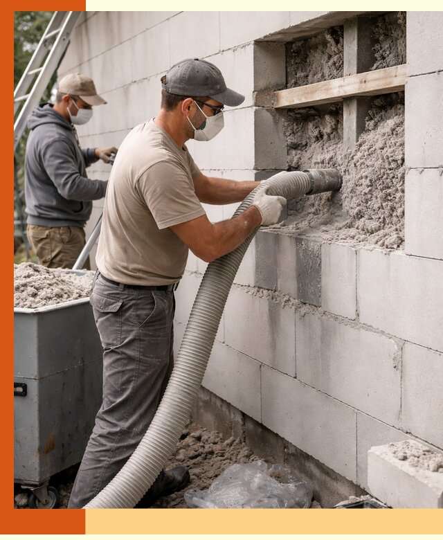 Утепление дома из газобетона эковатой в Кунгуре