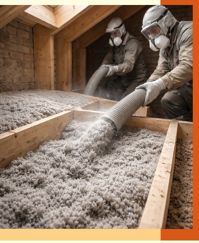 Утепление коттеджа эковатой в Кунгуре от 2564 руб./м² — комплексная задувка и монтаж | ТепломастерКнг