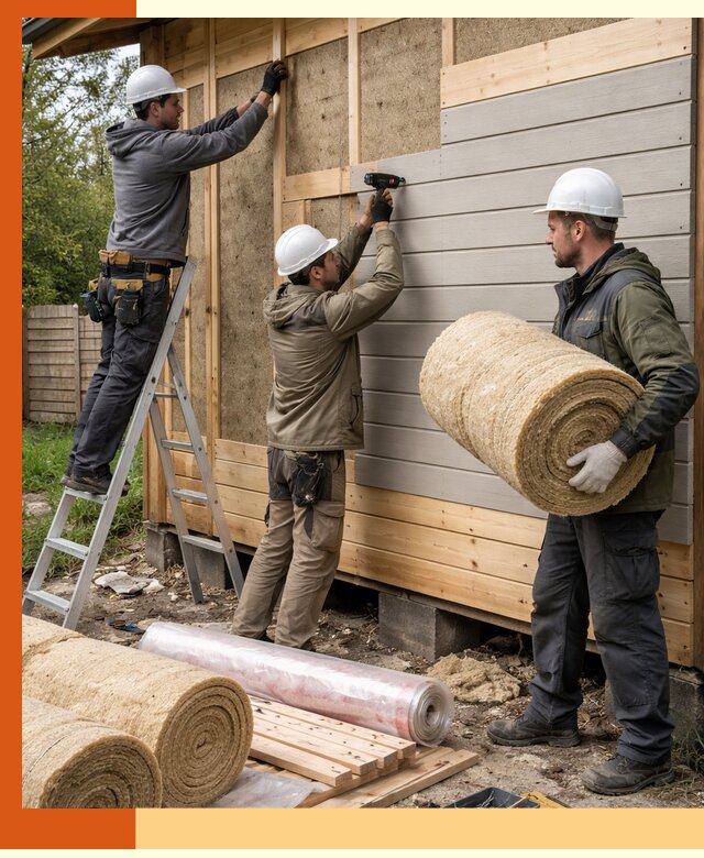 Утепление бани снаружи в Кунгуре профессионально и надежно