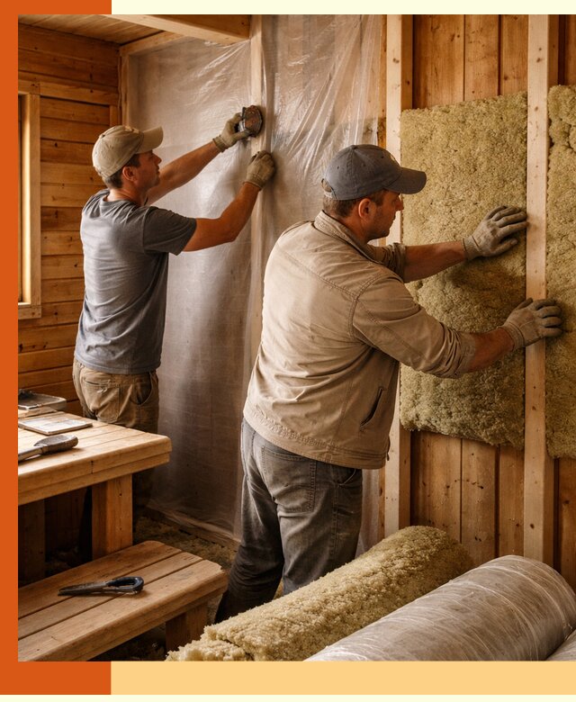 Утепление бани изнутри в Кунгуре качественно и недорого