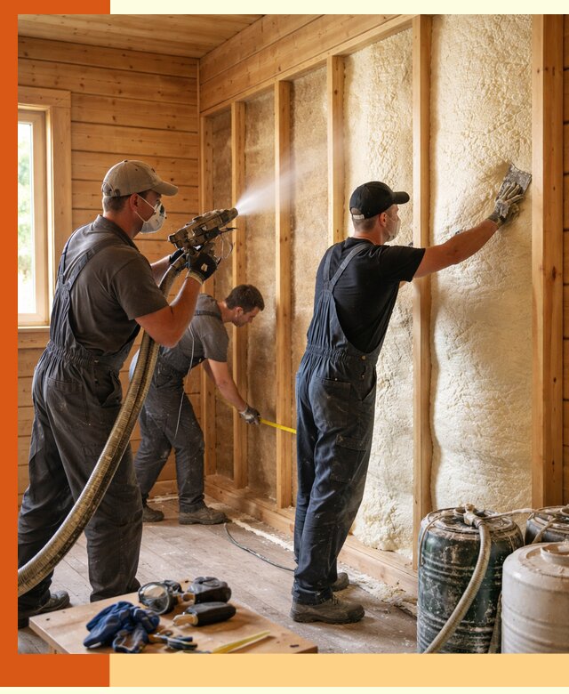 Утепление бани пенополиуретаном (ППУ) в Кунгуре