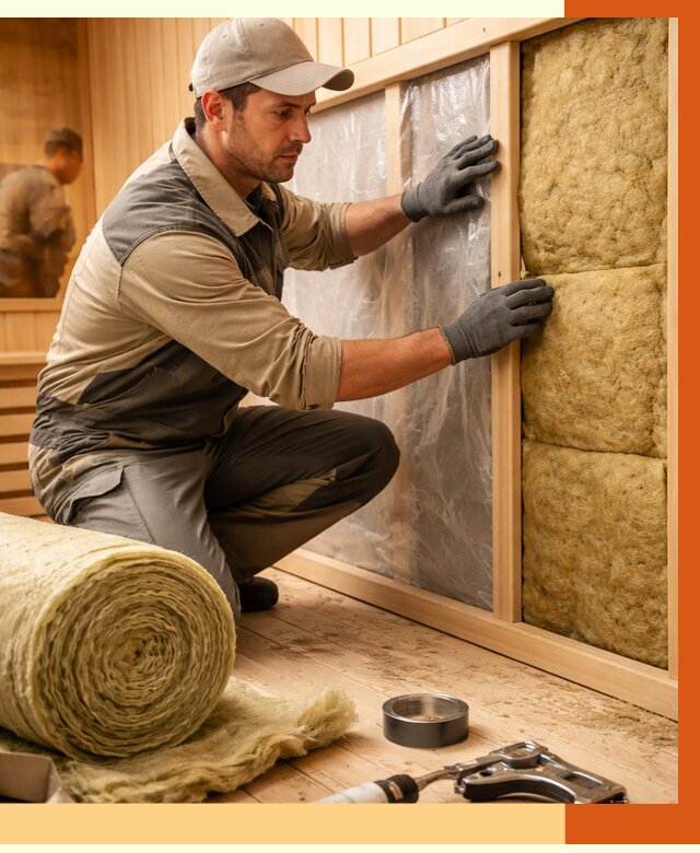 Утепление сауны изнутри в Кунгуре от 6666 руб. за м2 | ППУ, под ключ — ТепломастерКнг