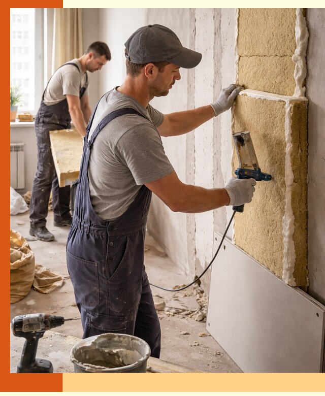 Утепление стен изнутри в Кунгуре — качественно и эффективно