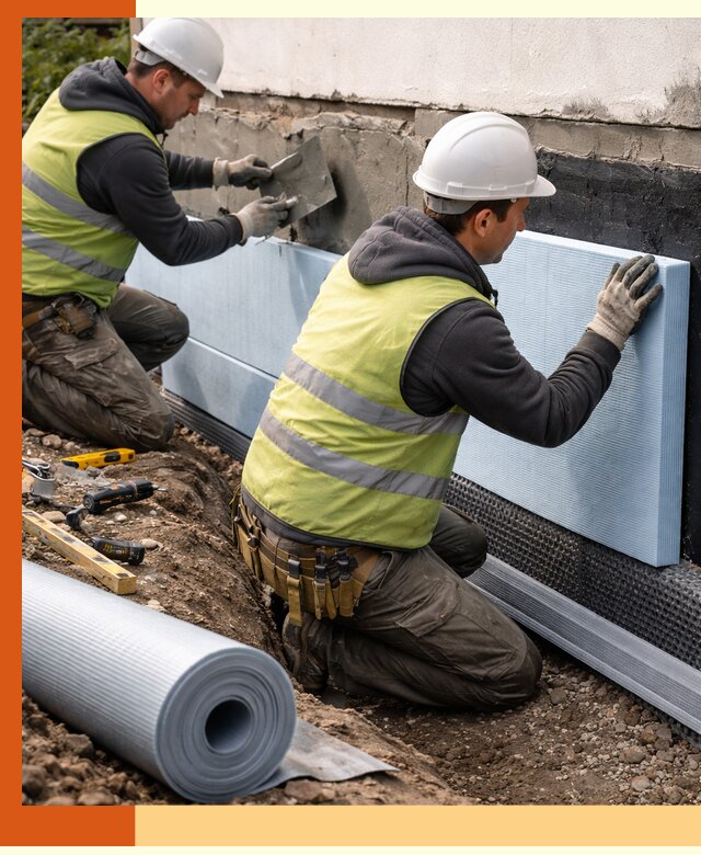 Утепление фундамента снаружи в Кунгуре — профессиональная теплоизоляция