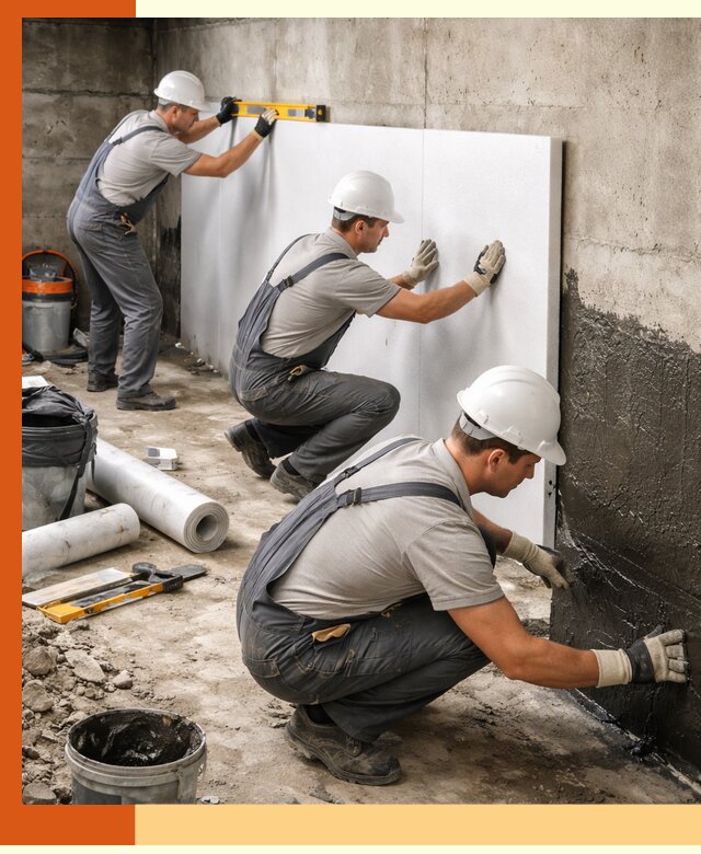 Утепление фундамента изнутри профессионально в Кунгуре