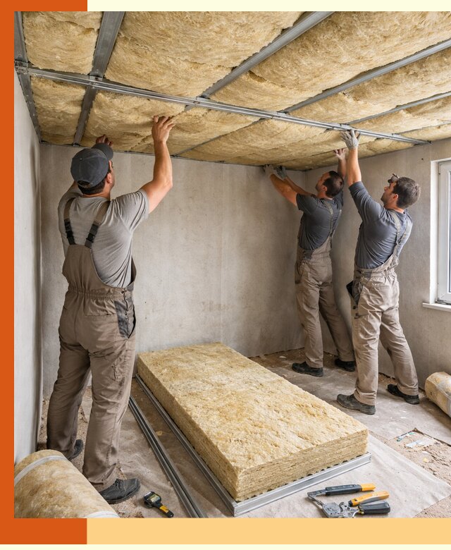 Утепление потолка в Кунгуре — тепло и без сквозняков