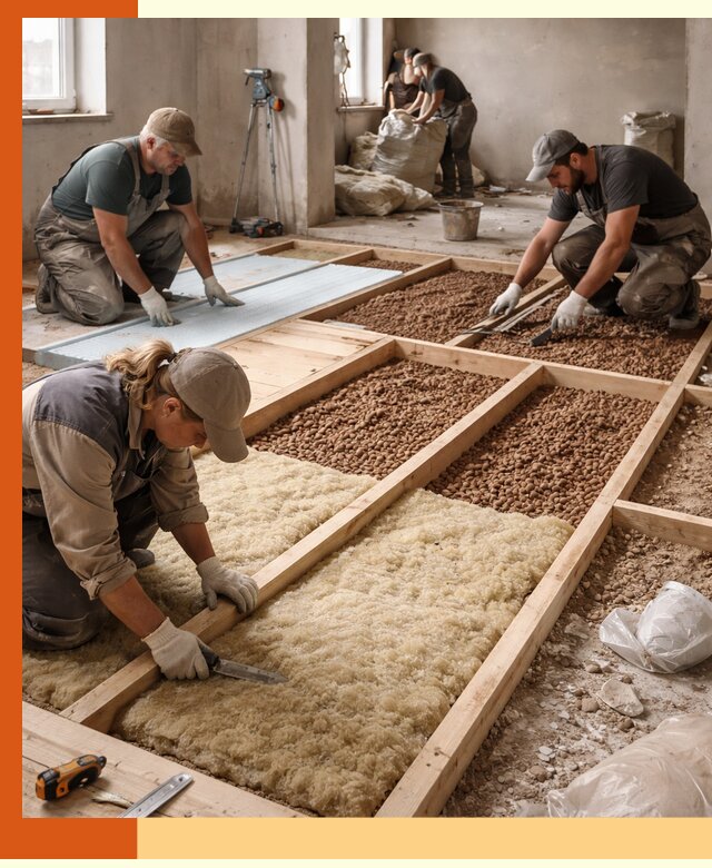 Утепление перекрытий жилых и промышленных зданий в Кунгуре