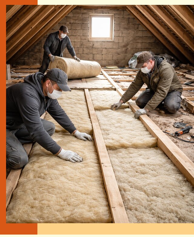 Утепление чердака в Кунгуре — профессиональная теплоизоляция кровли