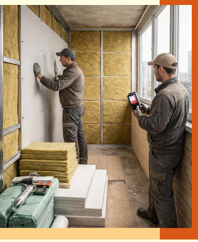 Утепление балкона в Кунгуре от 4615 руб. под ключ | ТепломастерКнг