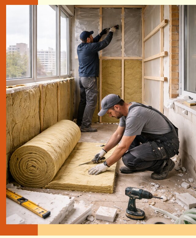 Утепление балкона под ключ в Кунгуре качественно и быстро