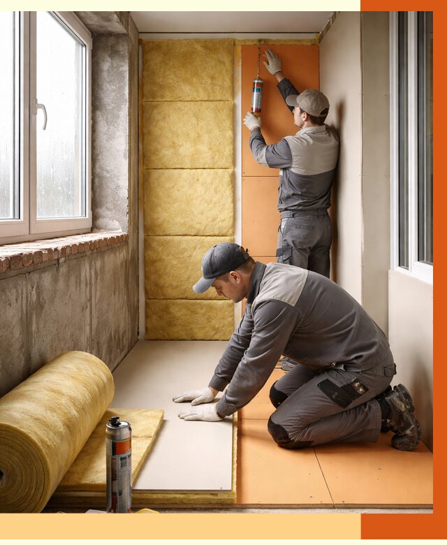 Утепление лоджии под ключ в Кунгуре от 6666 руб/м2 — комплексное решение | ТепломастерКнг