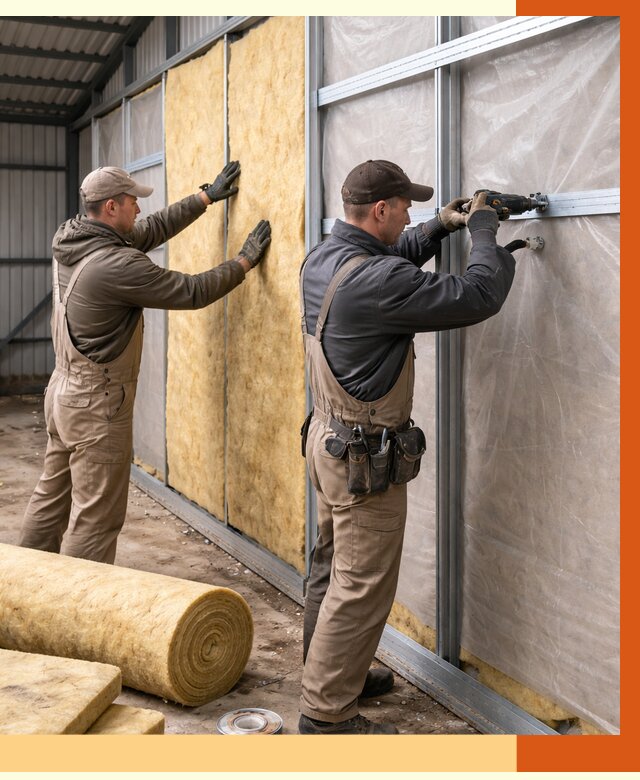 Утепление металлического ангара в Кунгуре от 4872 руб/м2 — услуги под ключ | ТепломастерКнг