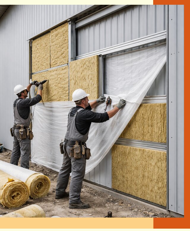 Утепление металлического склада в Кунгуре от 4615 руб/м2 — комплексное утепление под ключ | ТепломастерКнг