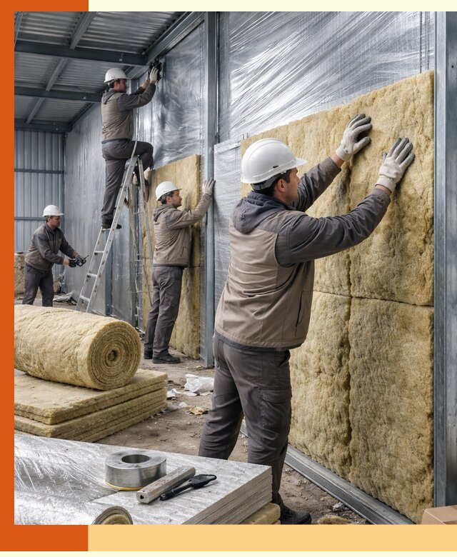 Утепление металлического склада в Кунгуре: теплоизоляция и герметизация