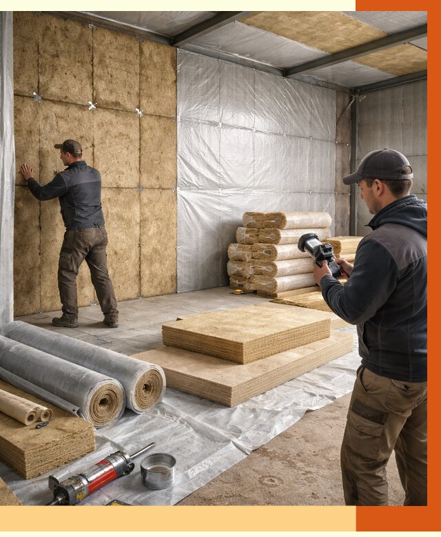 Утепление теплого склада в Кунгуре под ключ от 11794 руб/м² | ТепломастерКнг