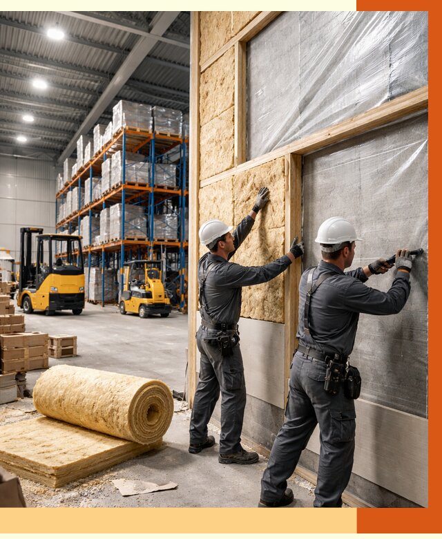 Утепление склада с техникой в Кунгуре от 4308 руб./м2 — комплексно под ключ | ТепломастерКнг