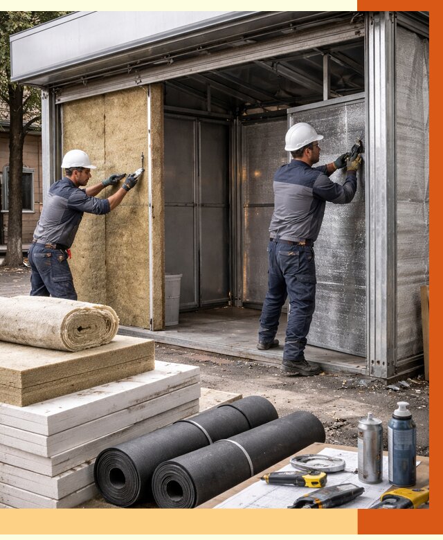 Утепление павильона шаурма в Кунгуре под ключ от 1231 руб. за м² | ТепломастерКнг