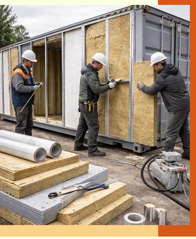 Утепление морского контейнера в Кунгуре от 3846 руб. под ключ | ТепломастерКнг