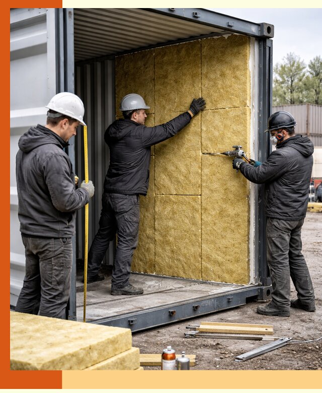 Утепление морского контейнера в Кунгуре: надежная теплоизоляция и защита