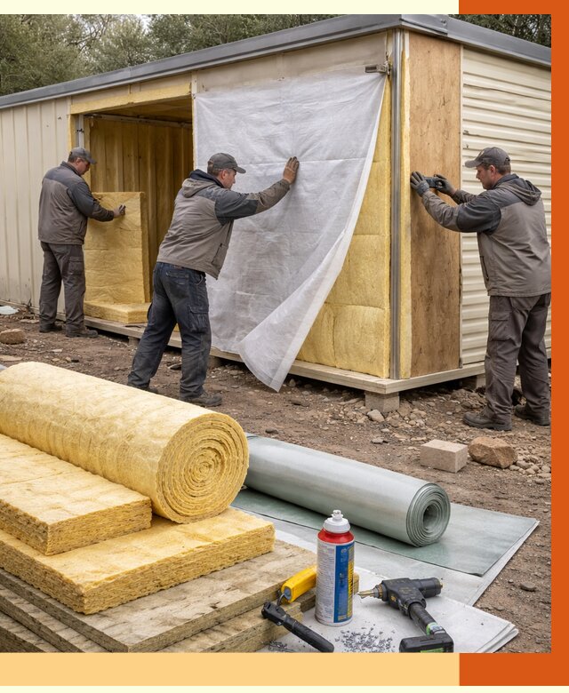 Утепление строительной бытовки в Кунгуре от 12820 руб. под ключ | ТепломастерКнг