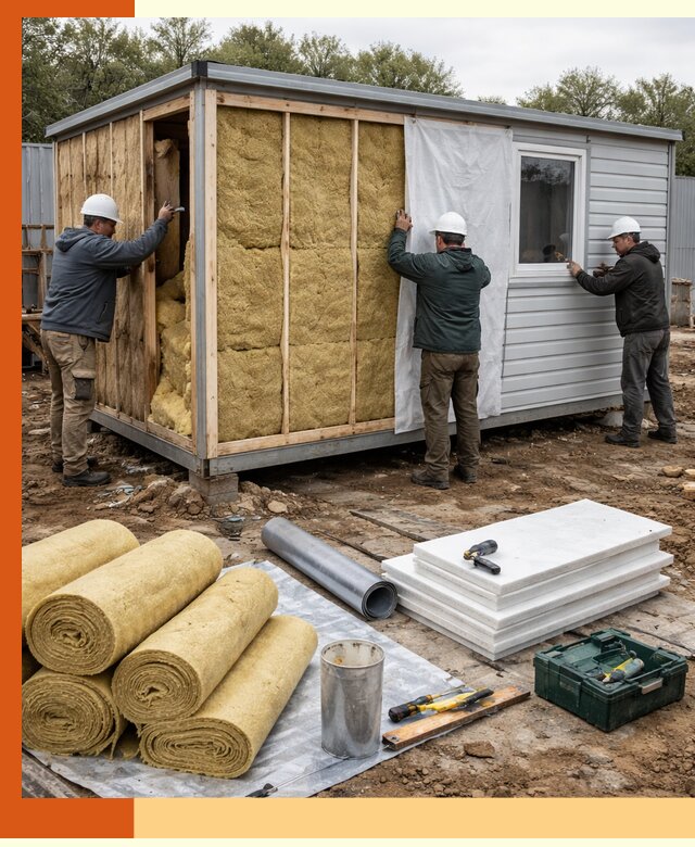 Утепление строительной бытовки под ключ в Кунгуре для любых условий