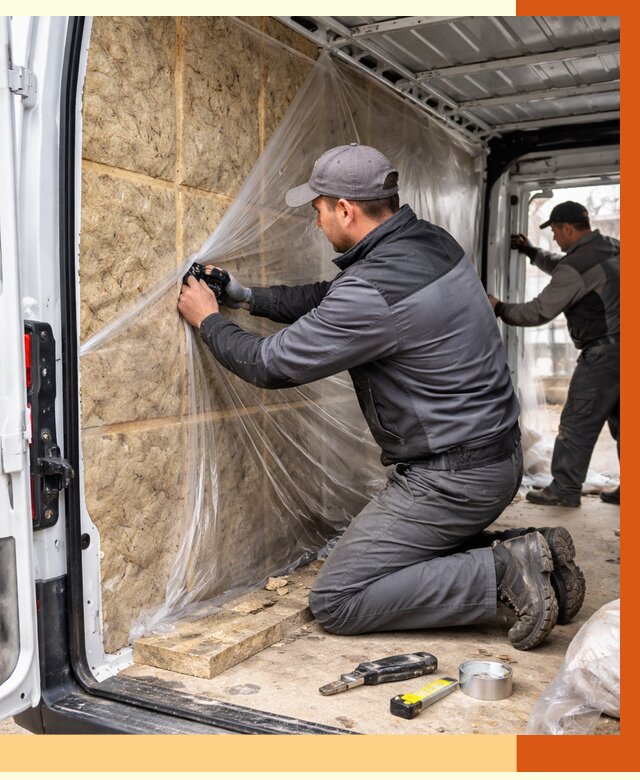 Утепление фургона в Кунгуре от 16922 руб/м2 — утепление фургона ППУ и кузова | ТепломастерКнг