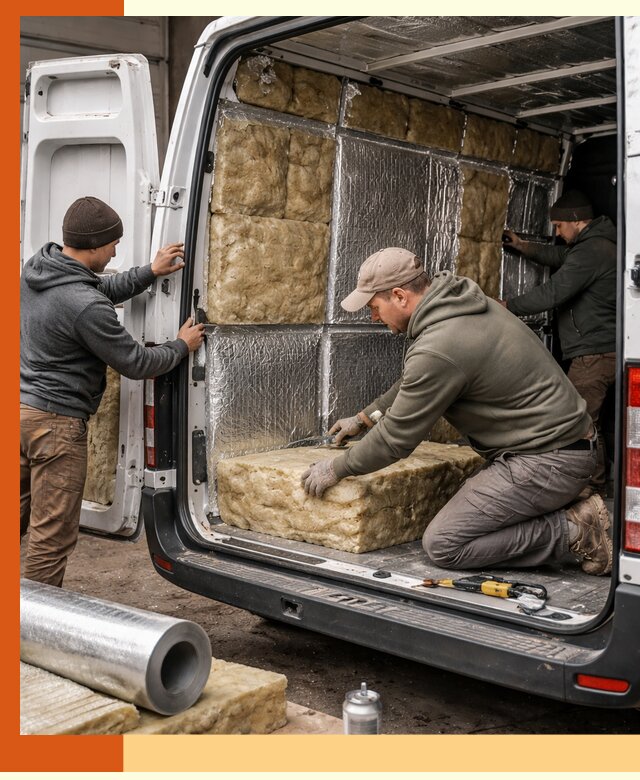 Утепление фургона в Кунгуре: профессиональная теплоизоляция и шумоизоляция