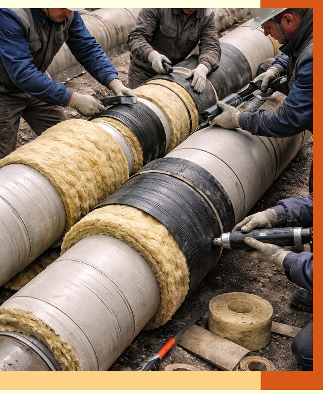 Утепление трубопровода в Кунгуре под ключ от 1897 руб. — надежно и выгодно | ТепломастерКнг