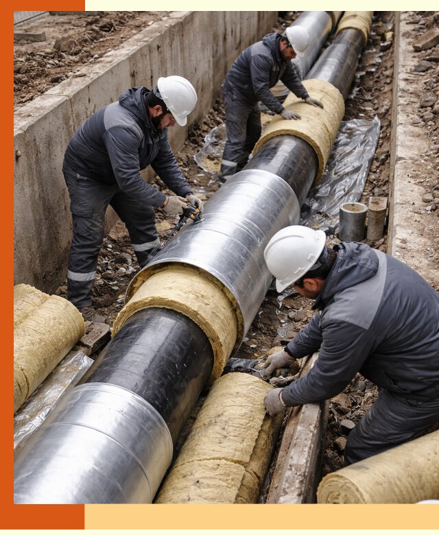 Утепление теплотрассы в Кунгуре: утеплительные работы и материалы