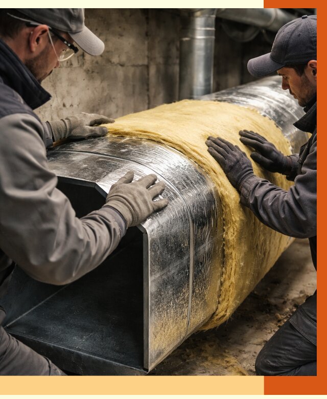 Утепление воздуховодов в Кунгуре от 4308 руб. — теплоизоляция вентиляции | ТепломастерКнг