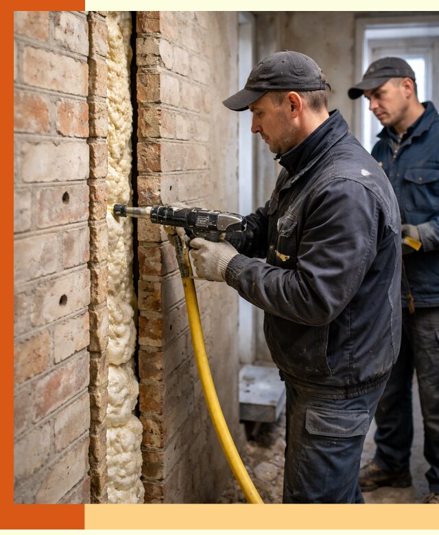 Межстеновое утепление пенополиуретаном в Кунгуре