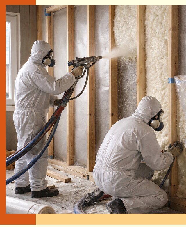 Утепление каркасной стены ППУ в Кунгуре для домов и коттеджей