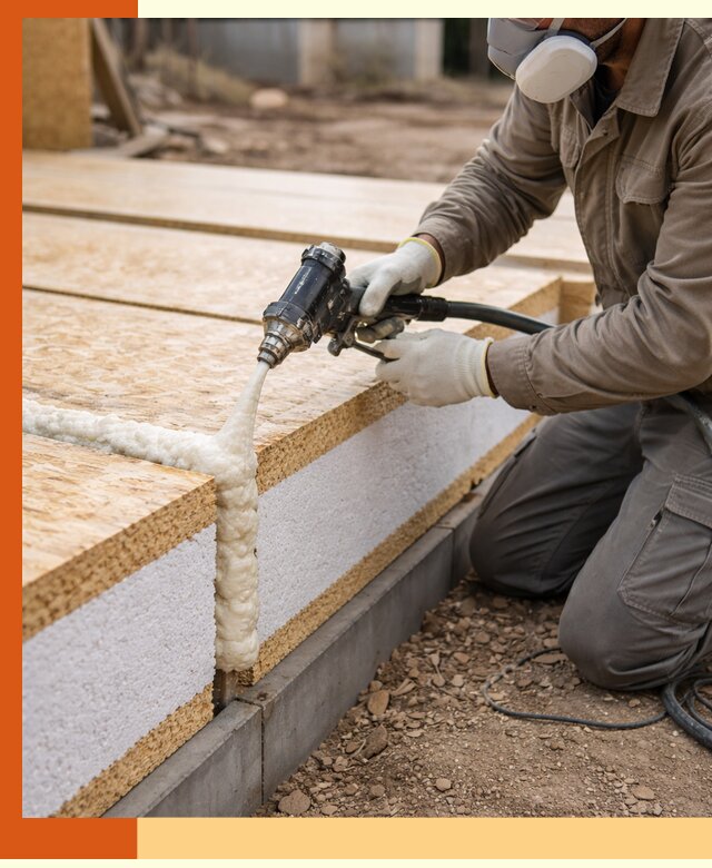 Утепление СИП-панелей пенополиуретаном (ППУ) в Кунгуре