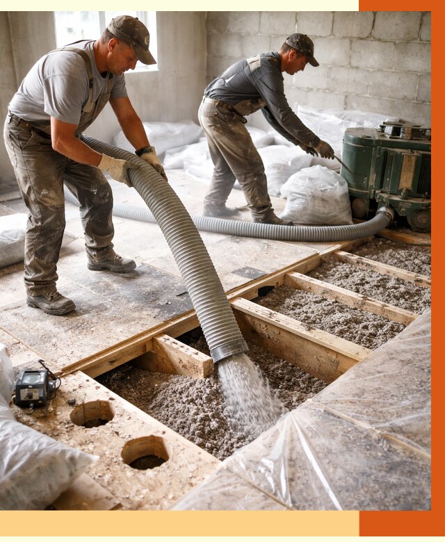 Заполнение пустот перекрытий в Кунгуре от 4615 руб. под ключ | ТепломастерКнг