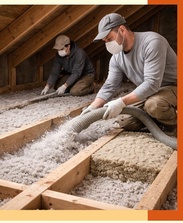 Заполнение полостей чердачного перекрытия в Кунгуре от 4615 руб. | ТепломастерКнг