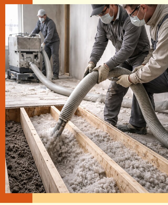 Заполнение полостей межэтажного перекрытия в Кунгуре эффективно и герметично