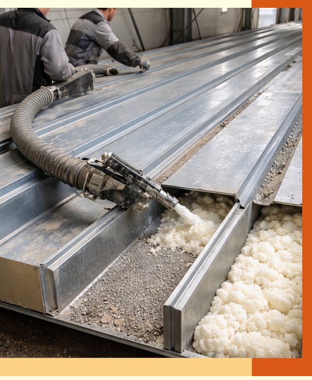 Заполнение пустот кровельных панелей в Кунгуре от 7384 руб. под ключ | ТепломастерКнг