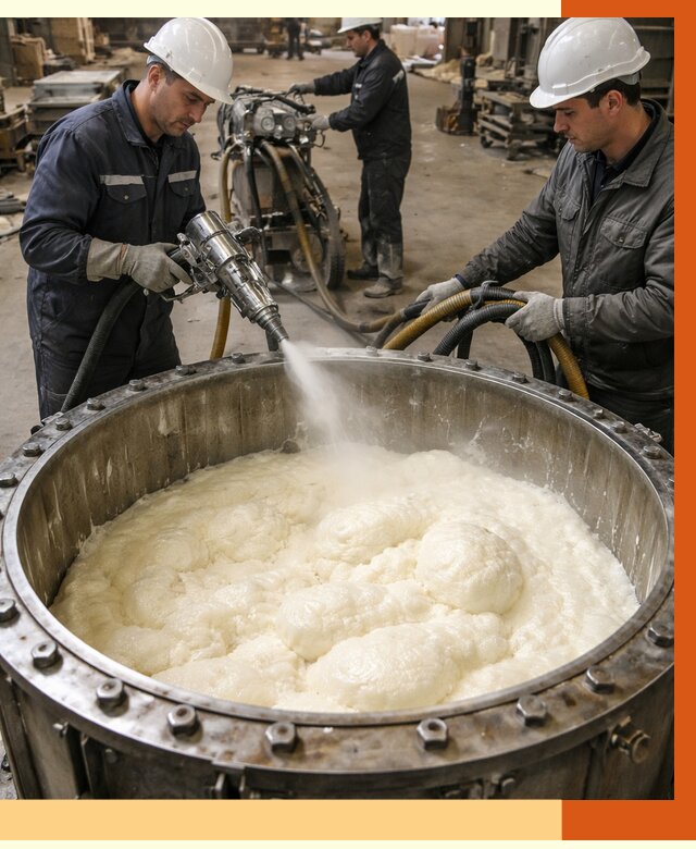 Заливка ППУ в емкости в Кунгуре от 7436 руб. — утепление емкости под ключ | ТепломастерКнг