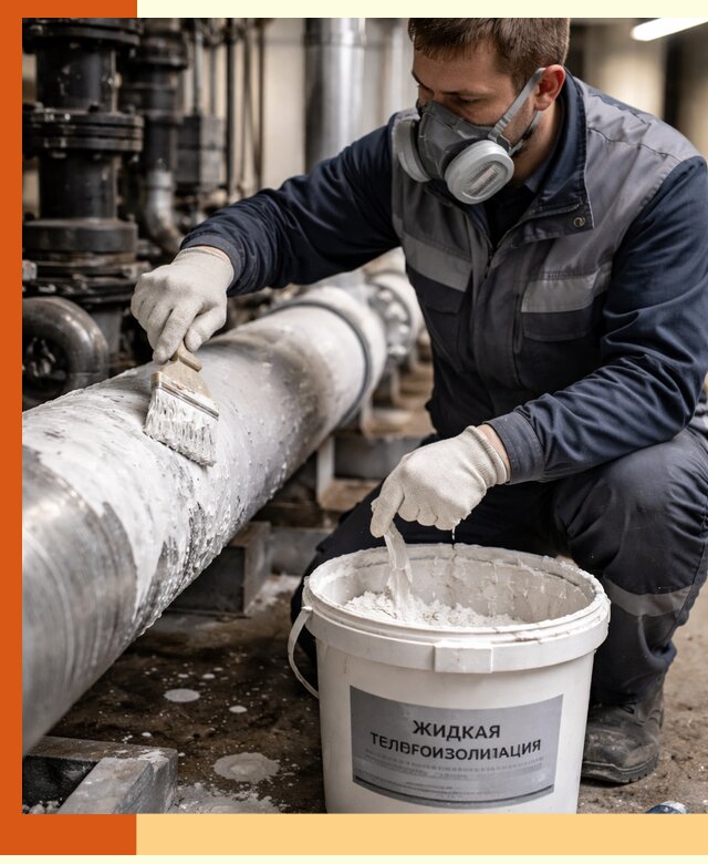 Утепление оборудования жидкой теплоизоляцией в Кунгуре