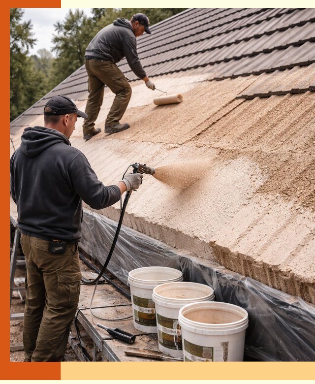 Утепление кровли жидкой пробкой в Кунгуре для домов и зданий