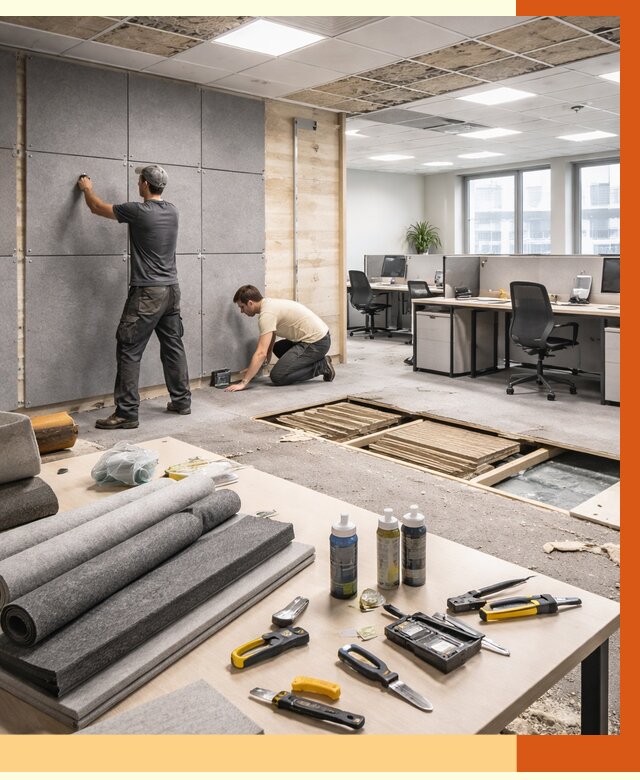 Профессиональная шумоизоляция офиса в Кунгуре от 6923 руб. за м2 | ТепломастерКнг